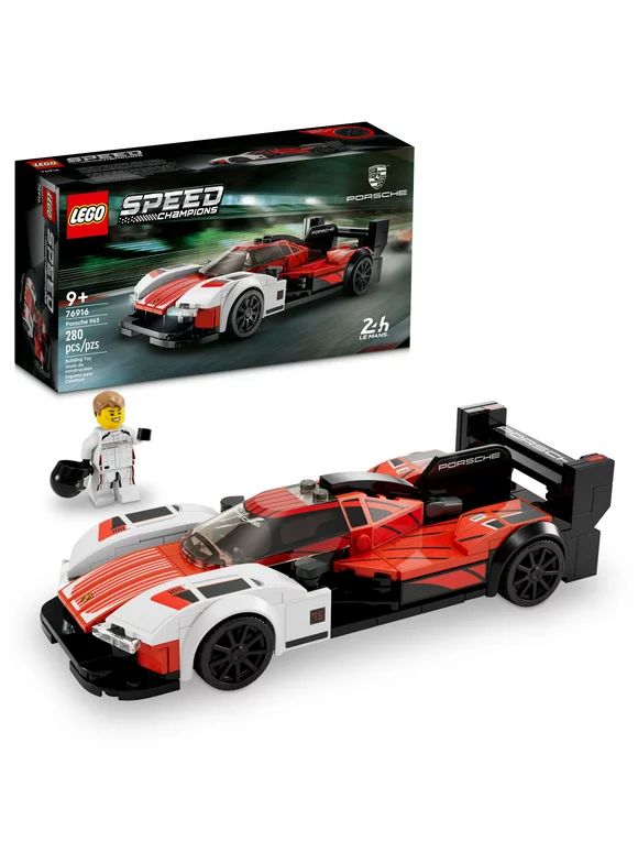 LEGO Speed Champions Porsche 963 76916, Model Car Building Kit, Collectible Race Car Toy with Driver Minifigure, Makes a Great Gift for Teens