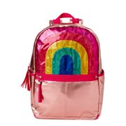 Wonder Nation Metallic Rainbow Girls' Backpack with Laptop Sleeve