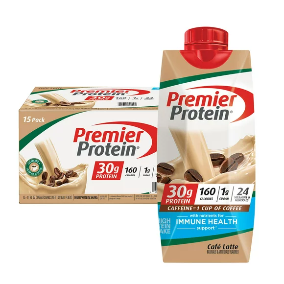 Premier Protein 30g High Protein Shake, Caf Latte (11 fl. oz., 15 pk.)