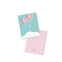 Personalized Hot Air Balloon Hearts Valentine's Day Cards