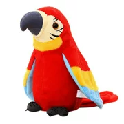 One opening Talking Stuffed Parrot Repeat Electronic Bird Speaking Pet Waving Wings Plush Toy Interactive Animated Gift for Kids