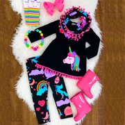 Gift Unicorn Child Kids Baby Girls Outfits Clothes Long Sleeve T Shirt Tops+Leggings NEW