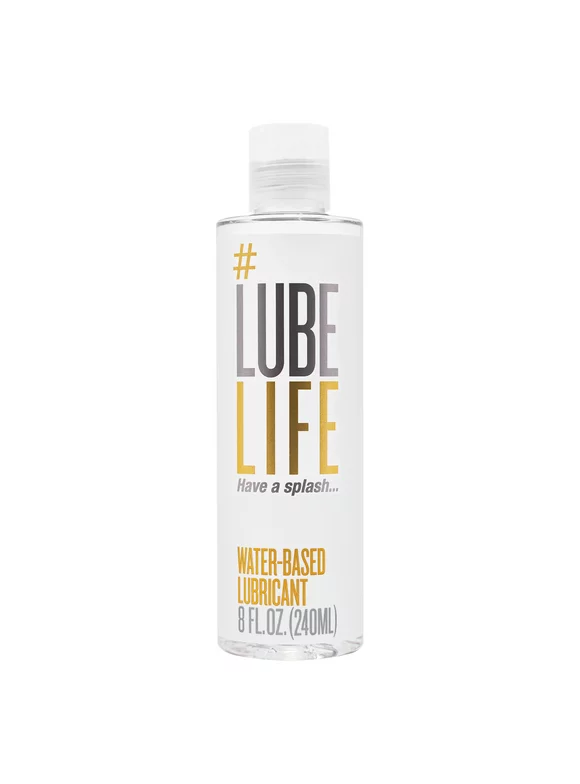 Lube Life Water Based Personal Lubricant, Lube for Men, Women and Couples, Non-Staining, 8 fl oz