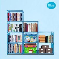 Kid Adjustable Bookcase Storage Bookshelf with 9 Book Shelves For Kids Adult