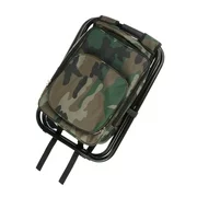 Foldable Backpack Chair Portable Camping Stool w/ Cooler Bag Rucksack Camo