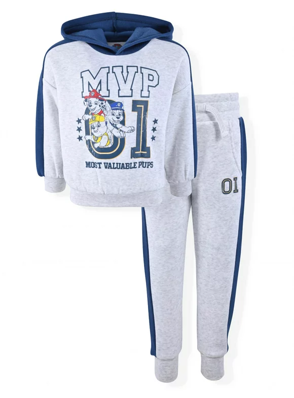 Paw Patrol Baby and Toddler Boy Fleece Hoodie and Jogger Outfit Set, 2-Piece, Sizes 12M-5T