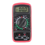 XL830L Digital LCD Multimeter Backlight Multimeter Voltmeter Ammeter AC DC OHM Volt Tester Test Current(Red)