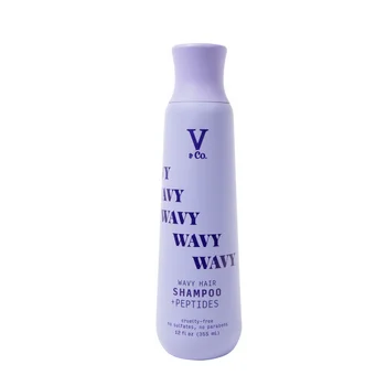 V&Co. Beauty Wavy Hair Nourishing Shampoo with Peptide Technology, 12 oz