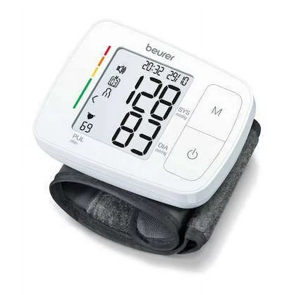 Beurer Talking Wrist Blood Pressure Monitor, 120 Memory Slots, XL Display, 5.5 to 7.6 Inches, BC21