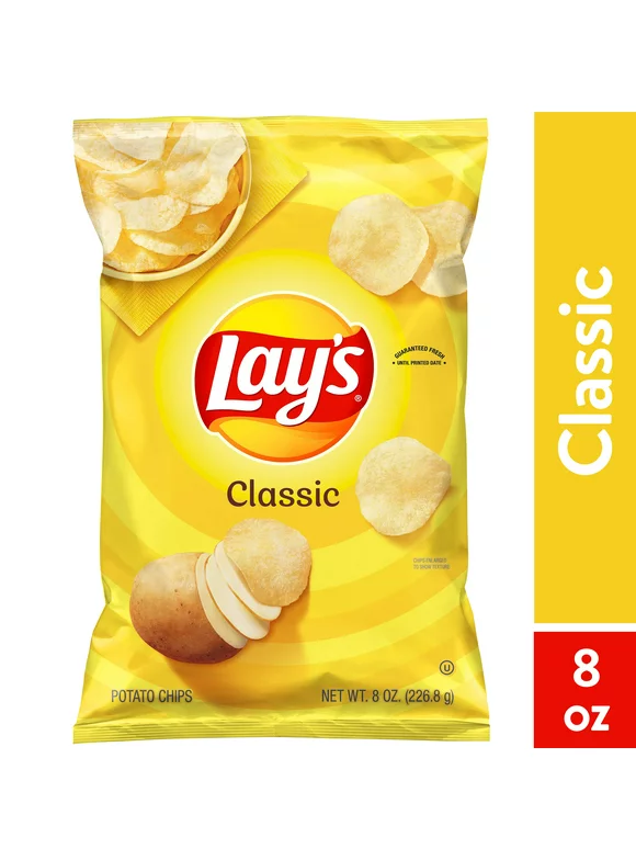 Lay's Classic Potato Chips, 8 oz Bag