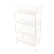 Organizers and storage small shelf Kitchen, kitchen storage Tower Rack with Wheels Laundry Room Organizer, 4-Tier Gap, Multipurpose Heavy Duty Metal Mesh Wide Shelves, Durable Steel Frame, S1075