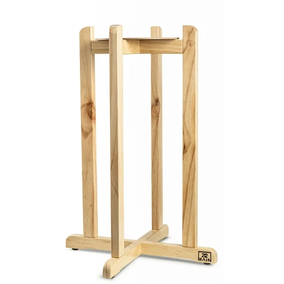 212 Main Natural Varnish Wood Floor Stand- - 27 in. for 5 gallon Water Cooler or Plants