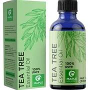 Pure Tea Tree Oil Natural Essential Oil with Benefits for Face Skin Hair Nails Heal Piercings Cuts Multipurpose Surface Cleaner