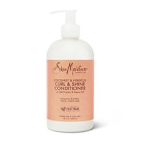 SheaMoisture Coconut and Hibiscus Curl and Shine Conditioner to Restore and Smooth Dry Hair for Thick, Curly Hair 13 oz