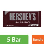 (5 Pack) Hershey's, Extra Large Milk Chocolate Candy Bar, 4.4 Oz