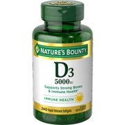 Nature's Bounty Vitamin D3 125 mcg (5000 IU), 240 Softgels