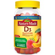 Nature Made Vitamin D3 2000 IU (50 mcg) Gummies, 150 Count, Value Size
