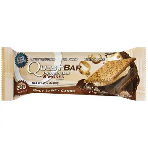 Quest Protein Bar, S'mores, 20g Protein, 12 Ct