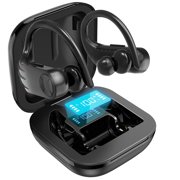 Wireless Earbuds Bluetooth Headphones 5.0 True Wireless Sport Earphones Built-in Mic in Ear Running Headset with Earhooks Charging Case Compatible with iPhone 11 Pro Max XS XR Samsung Android