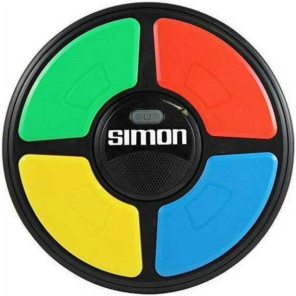 Basic Fun Simon Electronic Game with Digital Screen and Built-In Counter, 9-Inch Diameter