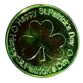 Irish Coin Green St. Patrick'S Day Toy Coin Green Gold Coin Children'S Adult Gift Souvenir