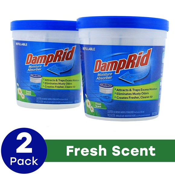 DampRid Fresh Scent 10.5 oz. Tubs - Refillable Moisture Absorber - 2 Pack