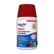 Equate Dual Action Acid Reducer Complete: Famotidine 10 mg/Calcium Carbonate 800 mg/Magnesium Hydroxide, 165 mg Chewable Tablets, Berry Flavor, 50 Ct