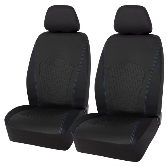 Auto Drive 2 Piece Low Back Gel Cooling Seat Cover Polyester Black, Universal Fit, 2010SC12