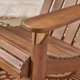 image 3 of Cara Outdoor Adirondack Acacia Wood Rocking Chair, Dark Brown Finish