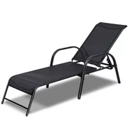 Outdoor Patio Lounge Sling Chair Adjustable Chaise Recliner