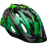 Bell Peak Green Pixels Boys Youth Bike Helmet, Black