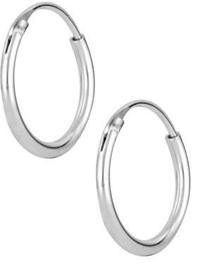 Hypoallergenic Sterling Silver 12mm (1/2 Inch) Tiny Hoop Earrings for Kids (Nickel Free)