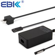 EBK 12V 3.6A Magnetic Charger Power Supply Adapter Replacement for Surface Pro Pro 2 Windows 8 Tablet 1536 (with 5V/1A USB Charging Port)