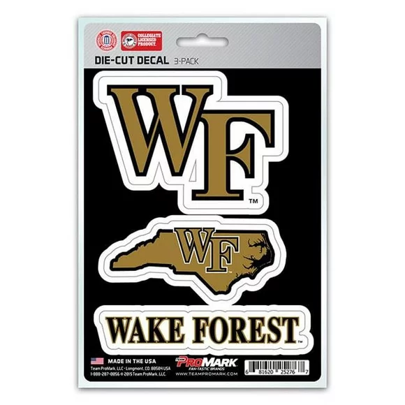 Pro Mark DST3U076 Wake Forest Decal - Pack of 3