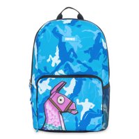 Fortnite Unisex Amplify Llama Loot Pinata Profile Blue Backpack with Side Mesh Pocket