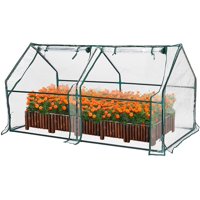 Mini Greenhouse Cover for Outdoor Raised Garden Bed 71"X36"X36" for Indoor, Mini Portable Plastic Greenhouse Kit, Walk in Greenhouses