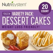 Nutrisystem Dessert Cakes Variety Pack, 20ct, Sweet & Satisfying Snacks to Support Healthy Weight Loss