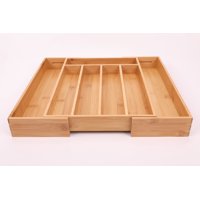 Better Homes & Gardens Natural Bamboo Expandable Cutlery Tray Drawer Organizer-13.98 x 10.04-15.35 x 1.97