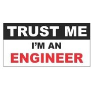 (3) Trust Me I'm an Engineer Funny Hard Hat / Helmet Stickers