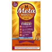 Daily Fiber Supplement, Orange Smooth Sugar Free Psyllium Husk Fiber Powder Packets, 44 Singles, The #1 doctor-recommended fiber brand By Metamucil
