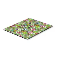 Day of the Dead Green Mouse Pad, Hot Pad or Trivet