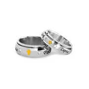 Personalized Stainless Steel Religious Couples Spinner Ring for Him