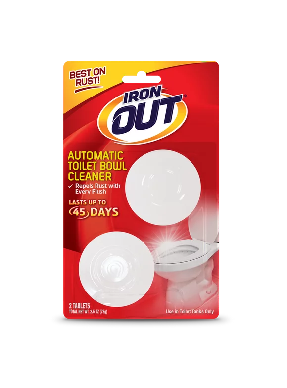 Iron OUT Automatic Toilet Bowl Cleaner Tablets, 2.1 oz, 2-Pack
