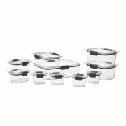 Rubbermaid Brilliance Food Storage Container Set, 20-piece, Clear, BPA Free Plastic