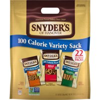 Snyder's of Hanover Pretzels, Variety Pack of 100 Calorie Individual Packs, 22 Ct