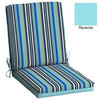 Mainstays Turquoise Striped 43 x 20 In. Outdoor Dining Chair Cushion