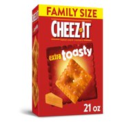 Cheez-It Cheese Crackers, Baked Snack Crackers, Office and Kids Snacks, Extra Toasty, 21oz, 1 Box