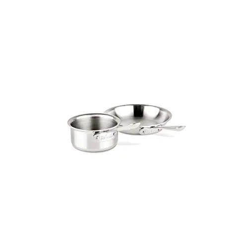 All-Clad D3 3-Ply 1.5 qt. Stainless Steel 2-Piece Cookware Set