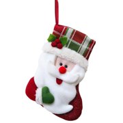 3D Doll Decor Christmas Stockings Candy Socks Gift Holder Bag With Hanging Loops Xmas Tree Fireplace Seasonal Decorations Santa Claus