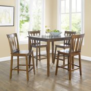Mainstays 5-Piece Mission Counter-Height Dining Set, Multiple Colors, Set of 5